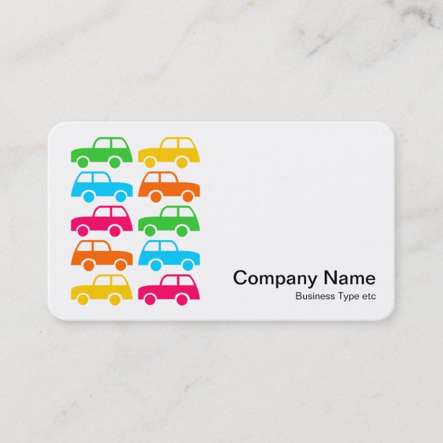 Colourful Cars Business Card (Front)