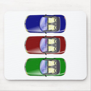 Colourful cars mouse mat