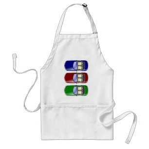 Colourful cars standard apron