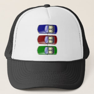 Colourful cars trucker hat