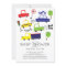 Colourful Cars & Trucks Baby Shower Invitation