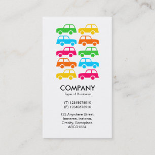 Colourful Cars - Vertical Business Card