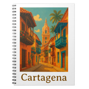 Colourful Cartagena Colombia Caribbean Charm Notebook