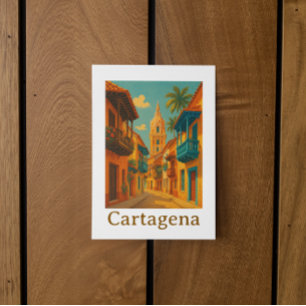 Colourful Cartagena Colombia Caribbean Charm Postcard
