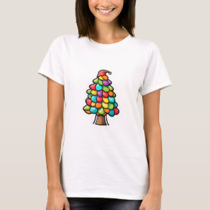 Colourful Cartoon Christmas Tree T-shirts