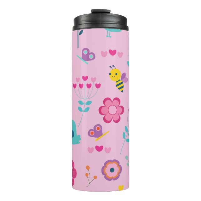 Colourful Cartoon Design Thermal Tumbler (Front)