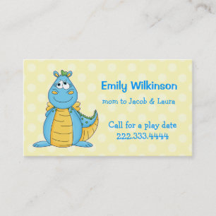 Colourful Cartoon Dragon Mummy Card