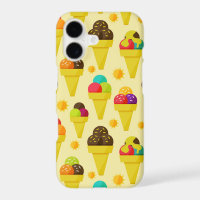Colourful Cartoon Ice Cream Cones