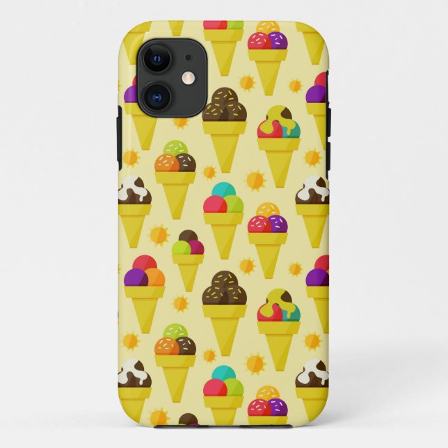Colourful Cartoon Ice Cream Cones Case-Mate iPhone Case (Back)