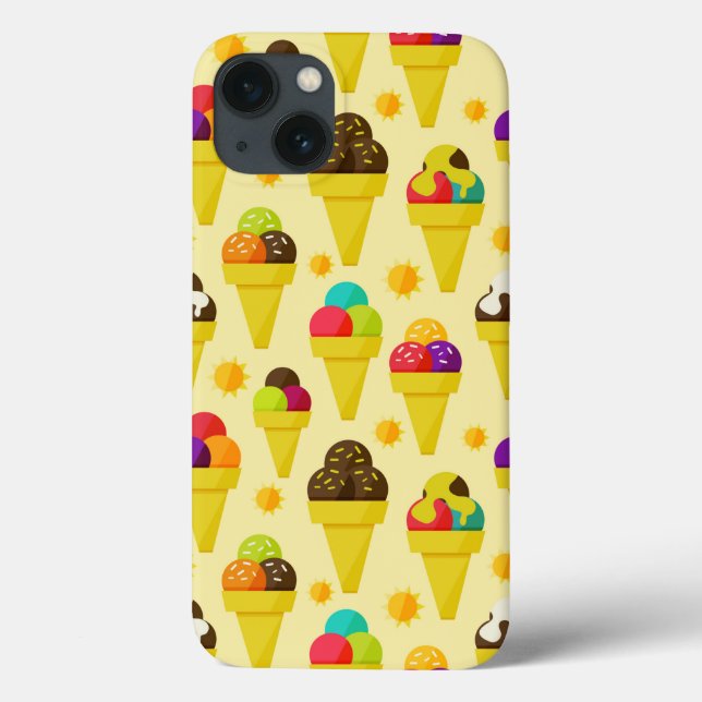Colourful Cartoon Ice Cream Cones Case-Mate iPhone Case (Back)