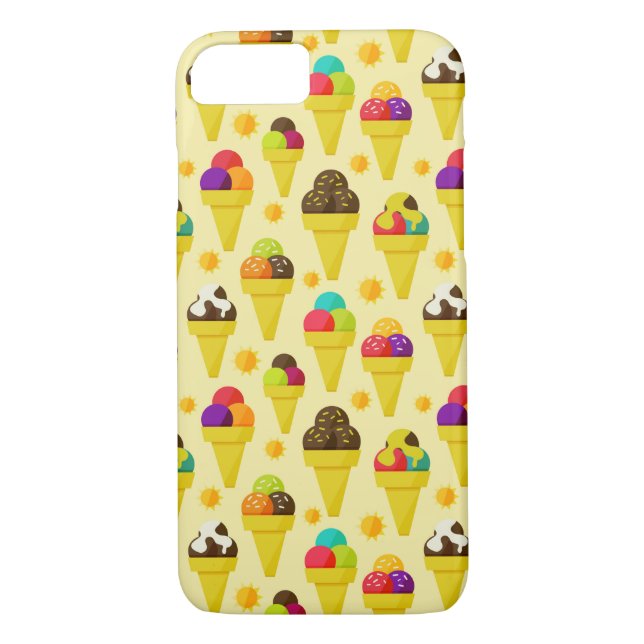 Colourful Cartoon Ice Cream Cones Case-Mate iPhone Case (Back)