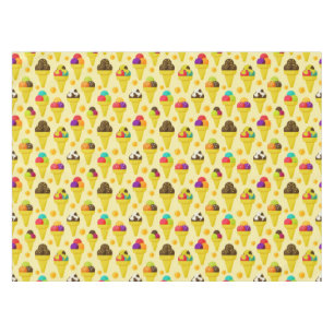 Colourful Cartoon Ice Cream Cones Tablecloth