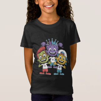 Colourful Cartoon Kids with Playful Expressions T-Shirt