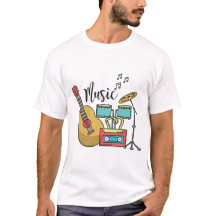 Colourful Cartoon Music Instruments Graphic