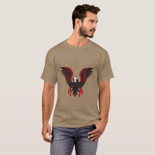 Colourful cartoon red and black eagle T-Shirt