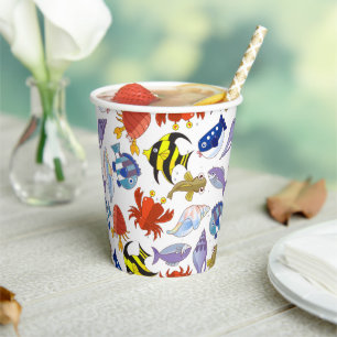 Colourful Cartoon Sealife Party Paper Cups
