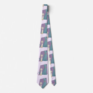 Colourful Cartoon Style Dog & Cat Tie