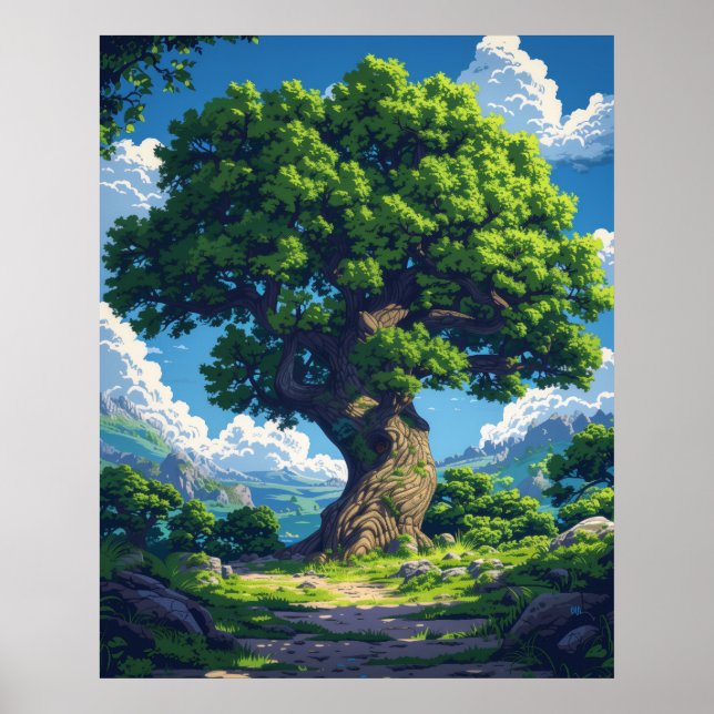 Colourful Cartoon Style Illustration Poster - High (Front)