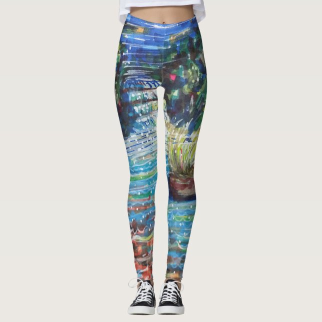 Colourful Cascade Leggings (Front)
