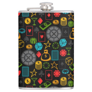 Colourful Casino Icons Flask