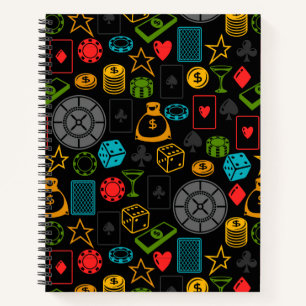 Colourful Casino Icons Notebook