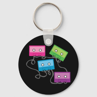 Colourful Cassette Tapes Key Ring