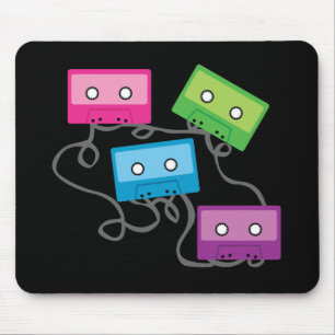 Colourful Cassette Tapes Mouse Mat