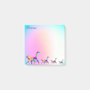 Colourful Cat Abstract Art Modern Personalised Post-it Notes