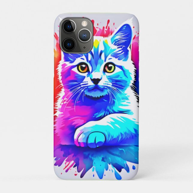 Colourful Cat Art Case-Mate iPhone Case (Back)