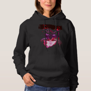 Colourful Cat Art Novelty T-Shirt - Cat Lover Gift Hoodie