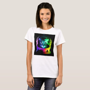 Colourful cat astronaut T-Shirt