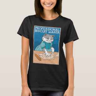 Colourful Cat Biscuit Maker Realistic Baker Cat  V T-Shirt
