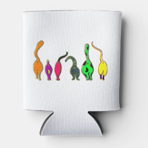 Colourful Cat Butts Can Cooler