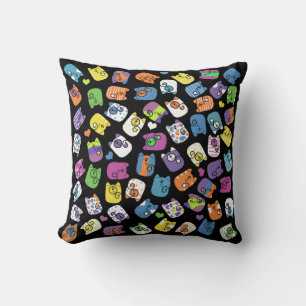 Colourful Cat Collage Cushion
