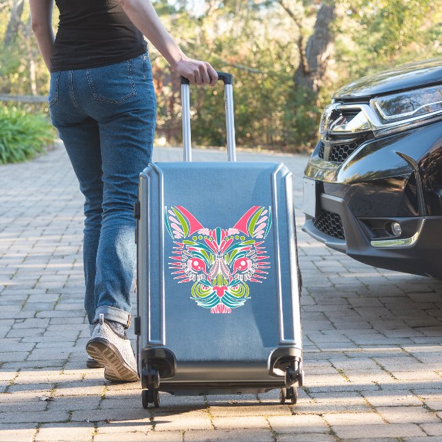 Colourful Cat Colour Animal (Suitcase Insitu)