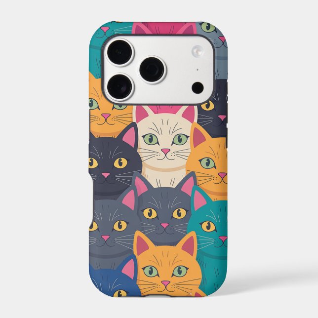 Colourful Cat Crowd (Back)