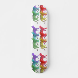 Colourful Cat Crowd Skateboard