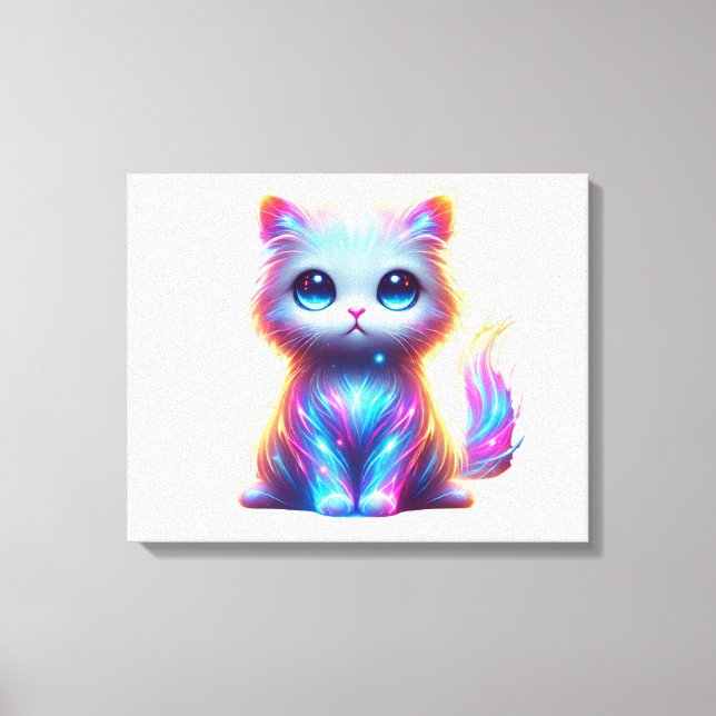 Colourful Cat Delight Canvas Print (Front)
