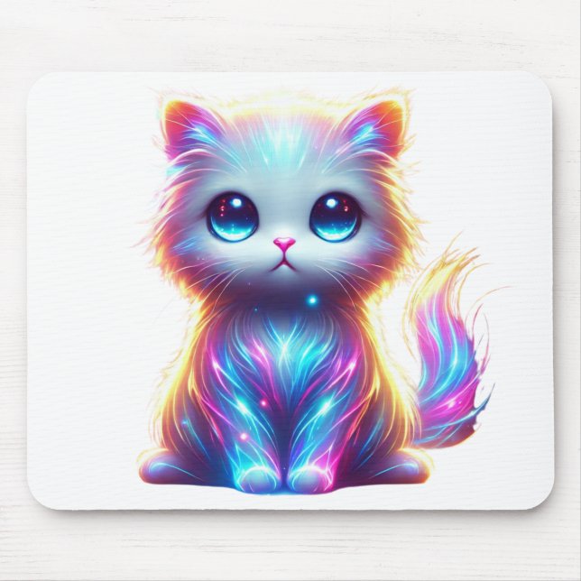 Colourful Cat Delight Mouse Mat (Front)
