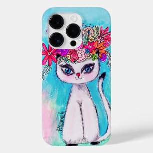 Colourful Cat Fun Spring Flower Cute Inspirational Case-Mate iPhone 14 Pro Case