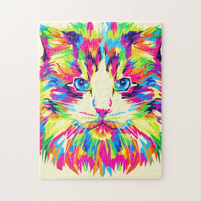 Colourful Cat Jigsaw Puzzle (Vertical)