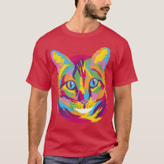 Colourful cat motif, pet cats  T-Shirt