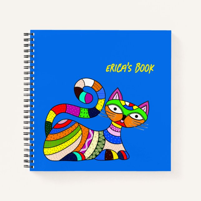 Colourful cat notebook (Front)