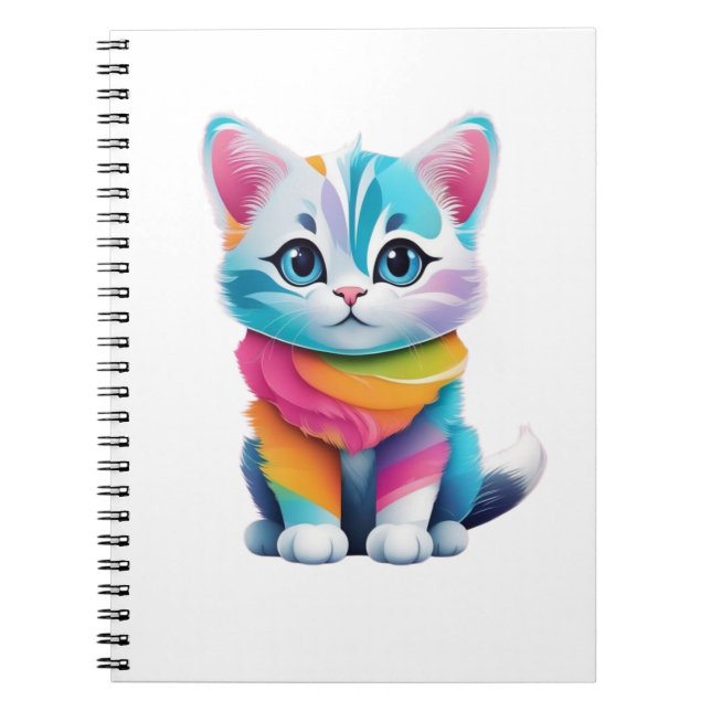 colourful cat notebook (Front)