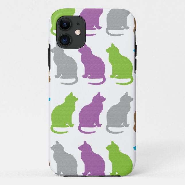 Colourful cat pattern Case-Mate iPhone case (Back)