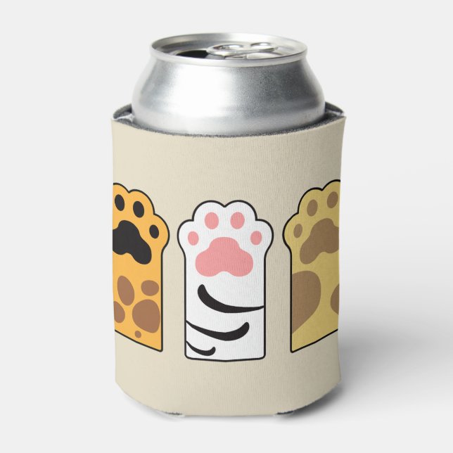 Colourful cat paws can cooler (Can Front)