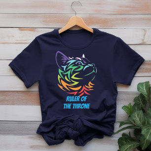 Colourful Cat "Ruler of The Throne" T-Shirt