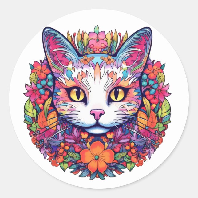 Colourful Cat Stickers (Front)