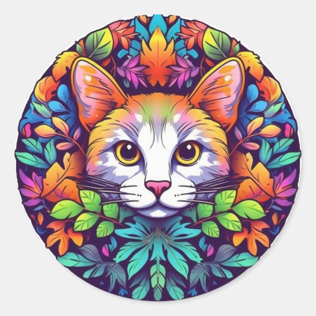 Colourful Cat Stickers (Front)