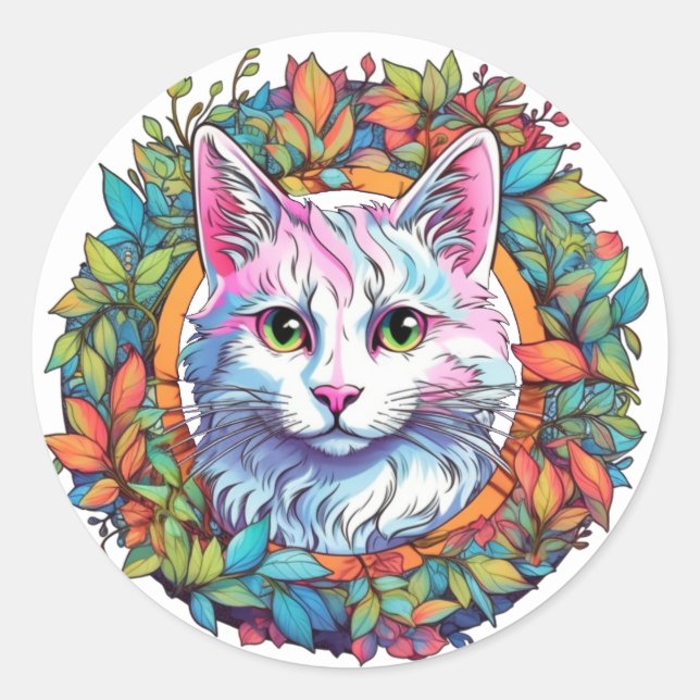 Colourful Cat Stickers (Front)